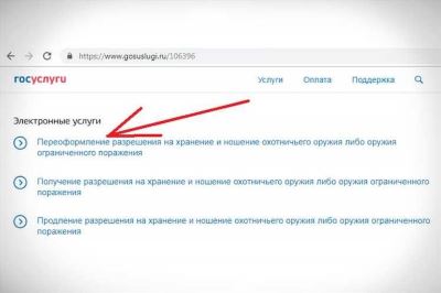 Перечень документов для перерегистрации оружия