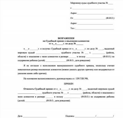 Заполненный образец заявления на выдачу судебного приказа